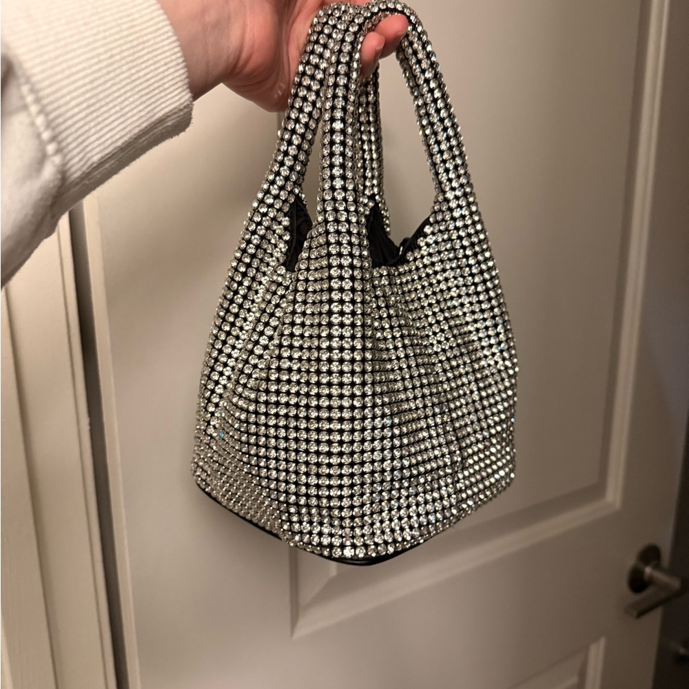 Anthropology Silver Rhinestone Women's Bag